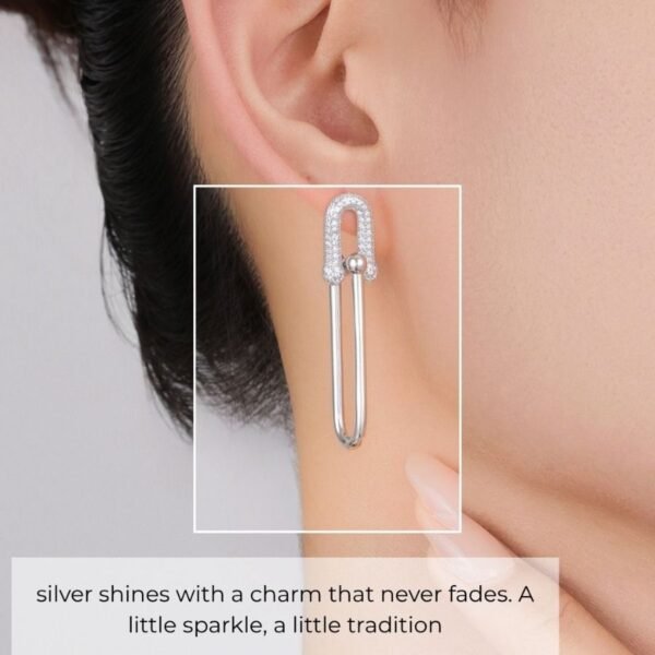 925 Sterling Silver Safety Pin Earrings