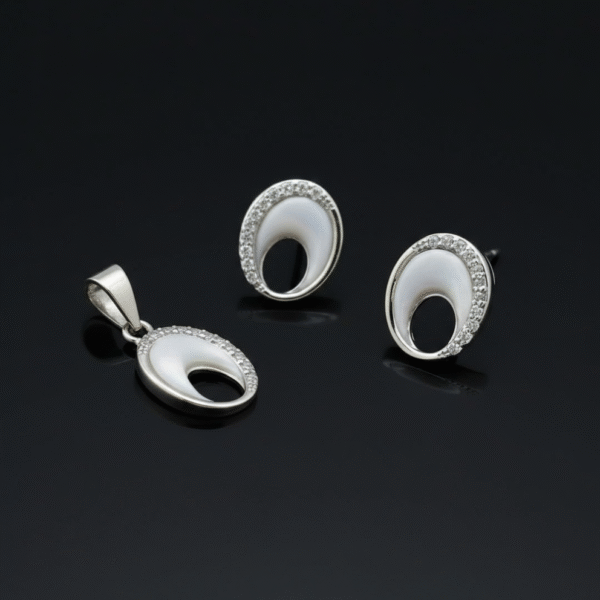 Royal Crescent Designer Silver 925 Jewelry Set